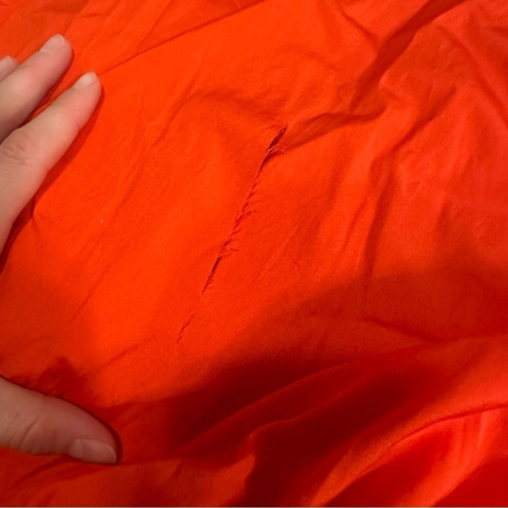 Madewell fiery orange Poplin Seamed Maxi Dress - Picture 5 of 5